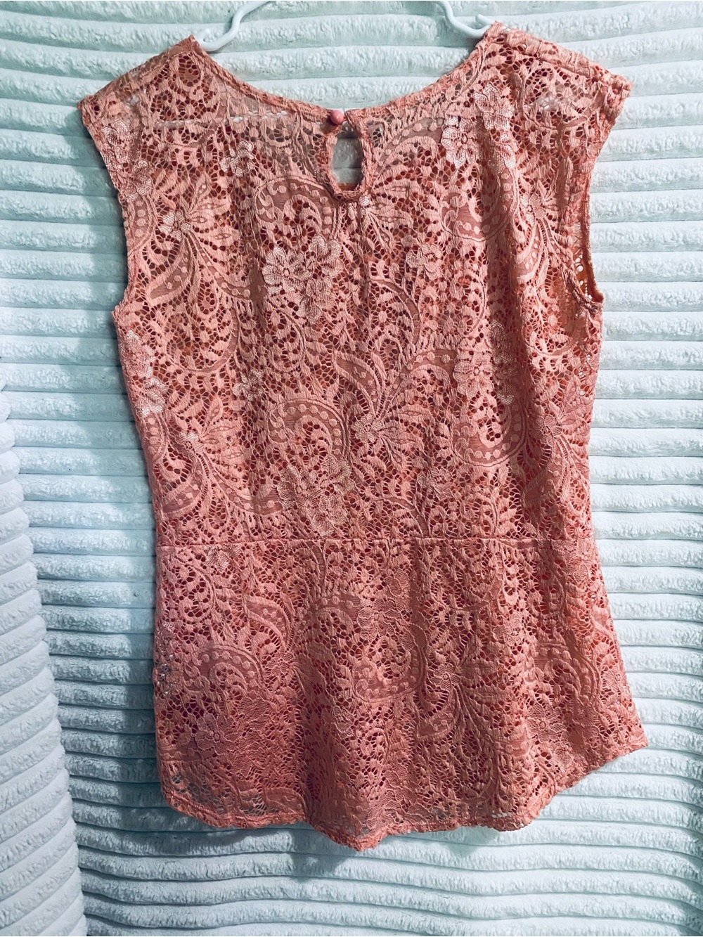 Maurices Sleeveless Lace Blouse - Coral